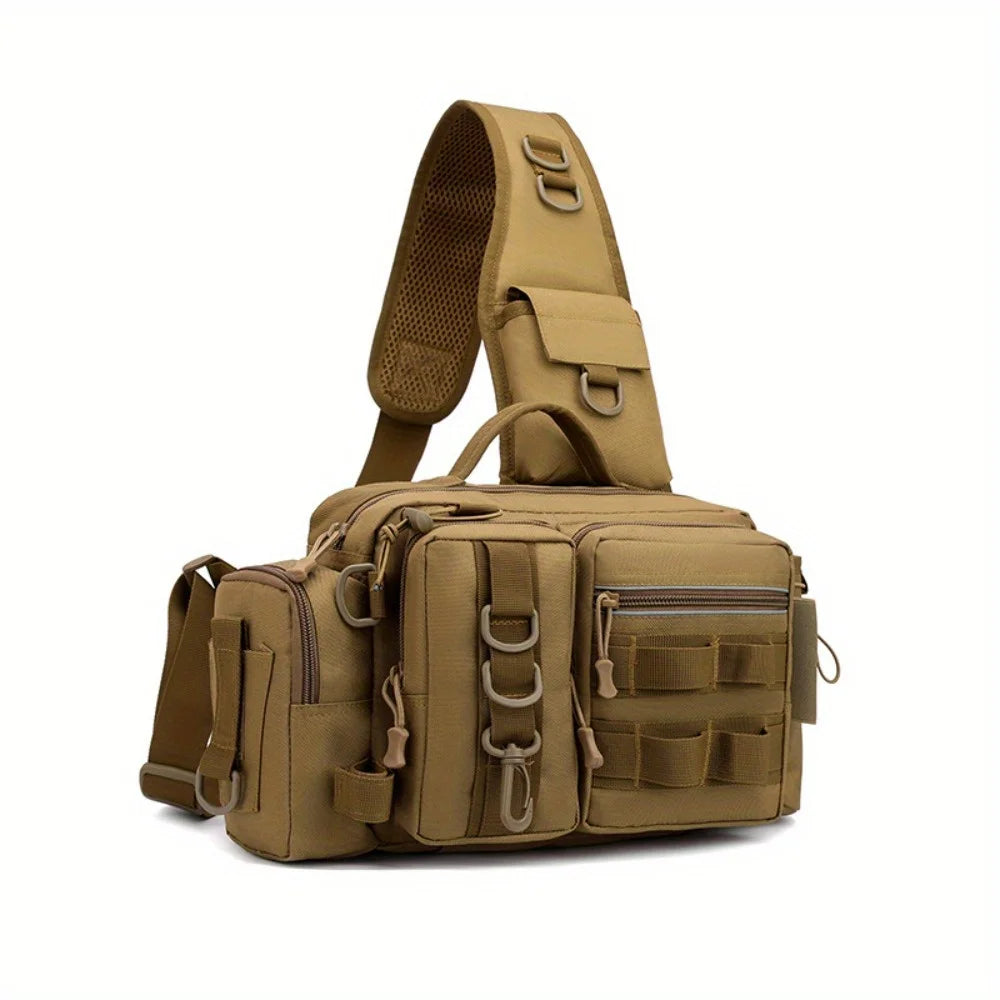 Nylon Fishing Tackle Backpack Shoulder Waist Bag