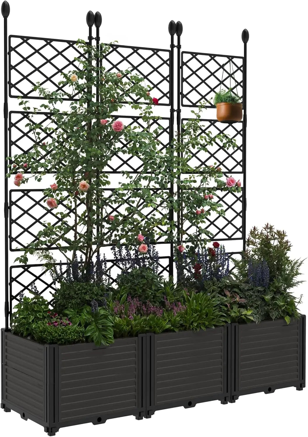 Twister CK Plastic Planter Box With Trellis Rack