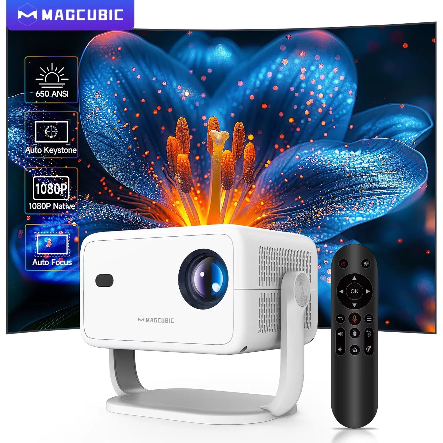 Magcubic Native 1080P Portable Projector With Auto Focus
