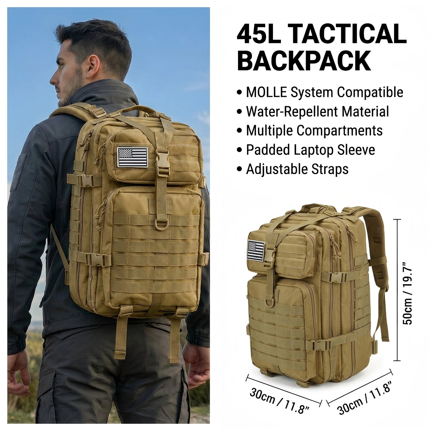 ReFire Gear Tactical Hiking Backpack Outdoor Camping Trekking Water Resistant