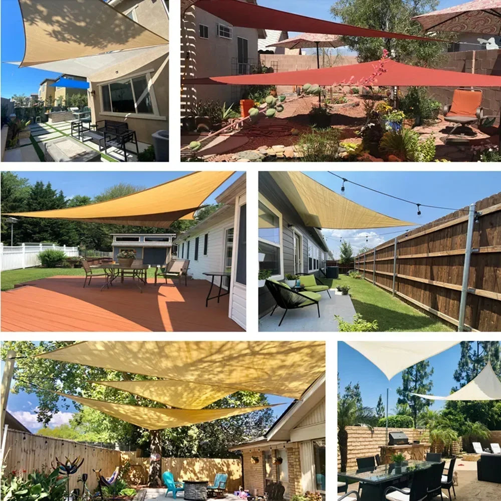 Triangle Sun Shade Sail UV Protection Waterproof Outdoor Patio Shelter
