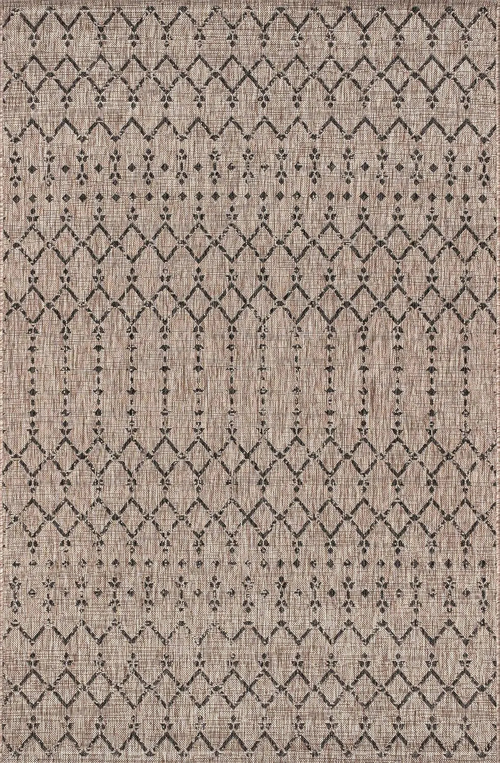 Textured Weave Indoor Outdoor Polypropylene Area Rug For Patio
