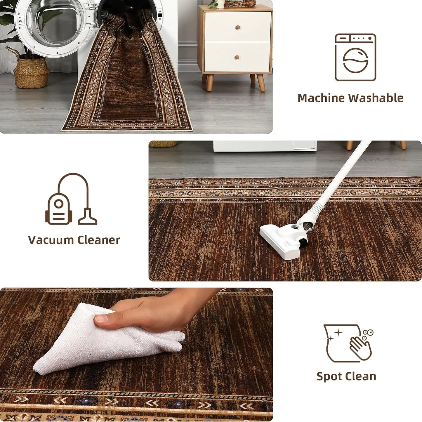 Garvee Waterproof Area Rug For Kitchen Living Room And Entryway