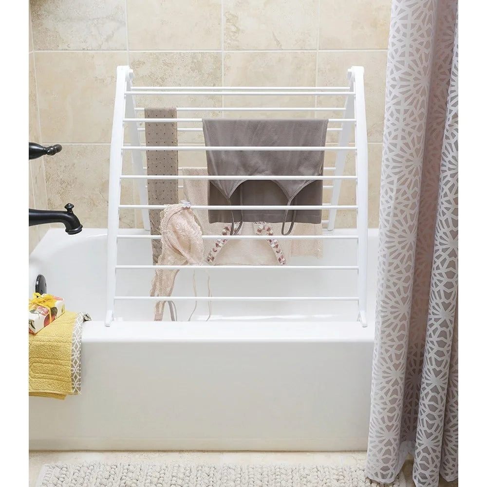 NBVCX Folding Indoor Freestanding Clothes Drying Rack Metal Frame Compact