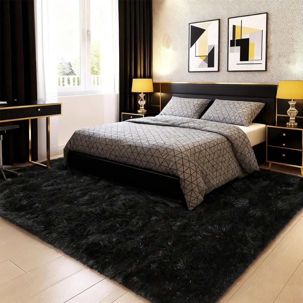 Premium Plush Polyester Fluffy Area Rug For Cozy Home Decor