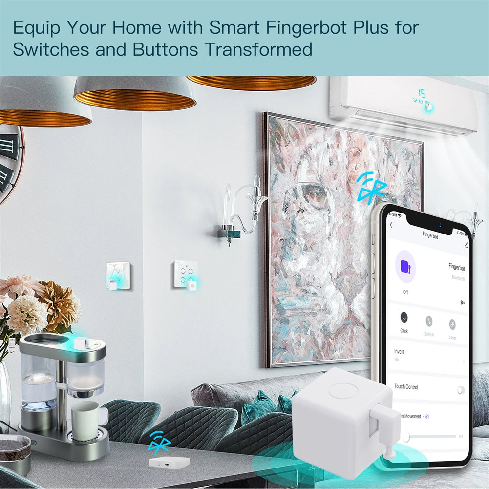 Moes Tuya Smart Bluetooth Fingerbot Home Assistant Controller