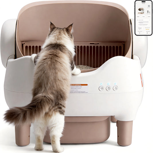 NestPawly Self Cleaning App Control Litter Box Cats Odor Free