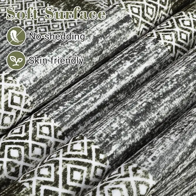 HiMISS Geometric Non Slip Runner Rug Soft Washable Carpet