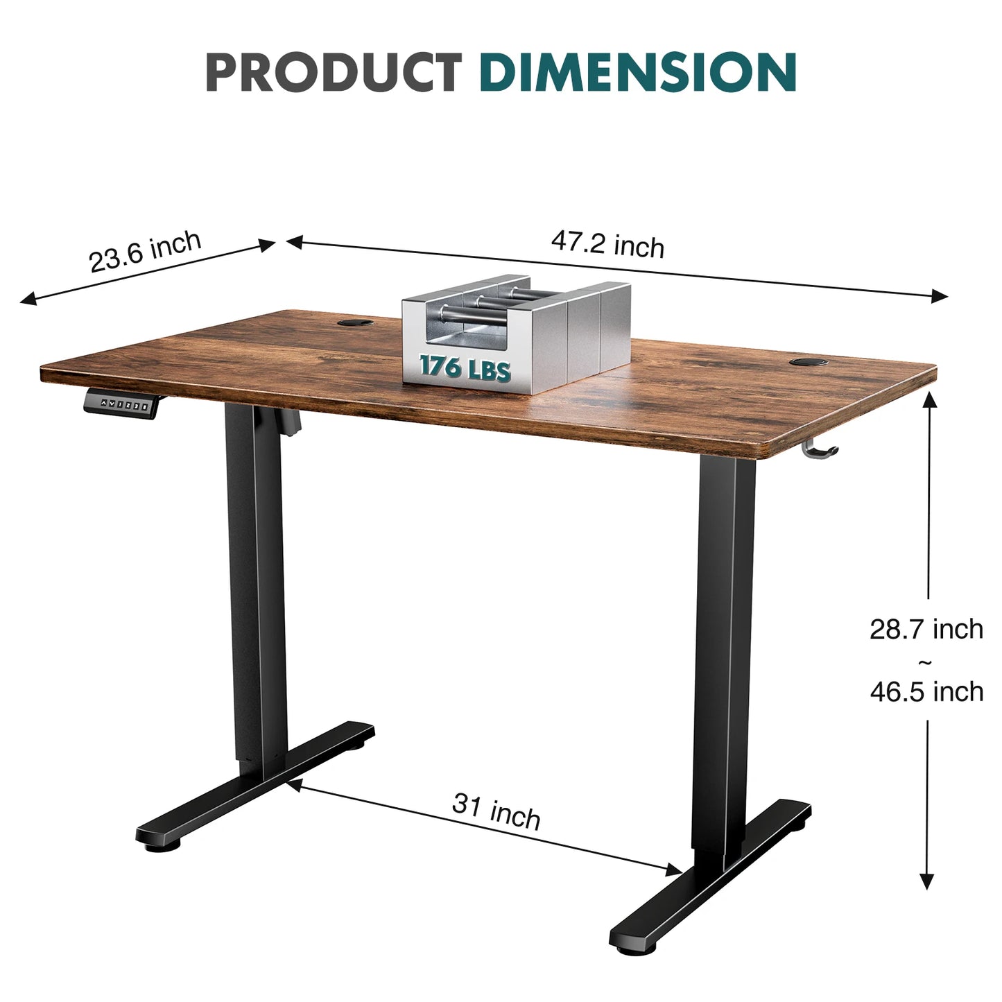 JHK Ergonomic Electric Standing Desk Height Adjustable Office Computer Table