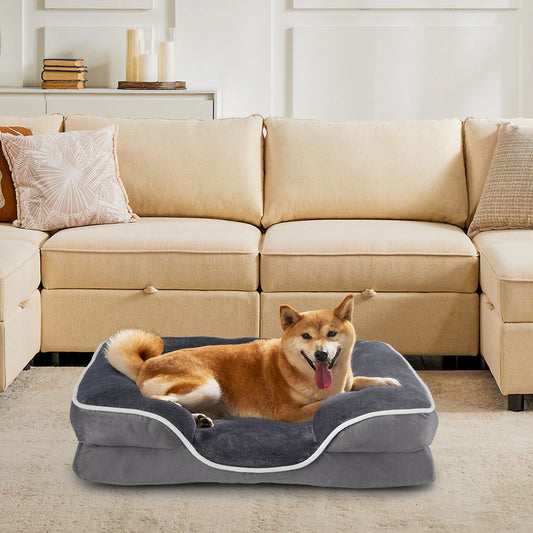 JHK Orthopedic Memory Foam Pet Bed Waterproof Washable Removable Cover