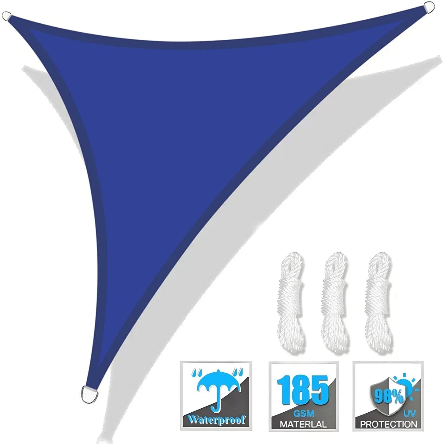 Triangle Sun Shade Sail UV Protection Waterproof Outdoor Patio Shelter