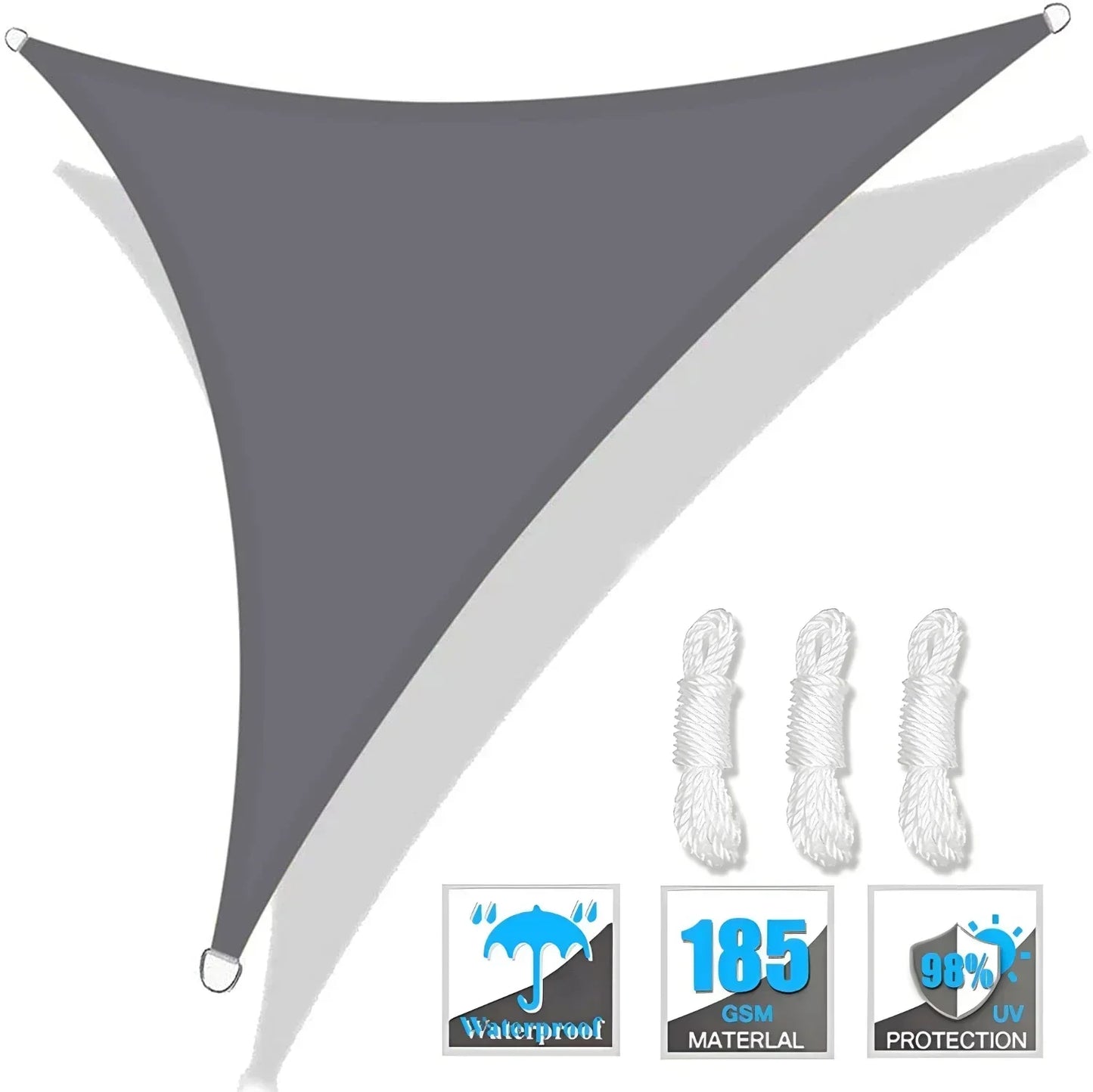 Triangle Sun Shade Sail UV Protection Waterproof Outdoor Patio Shelter