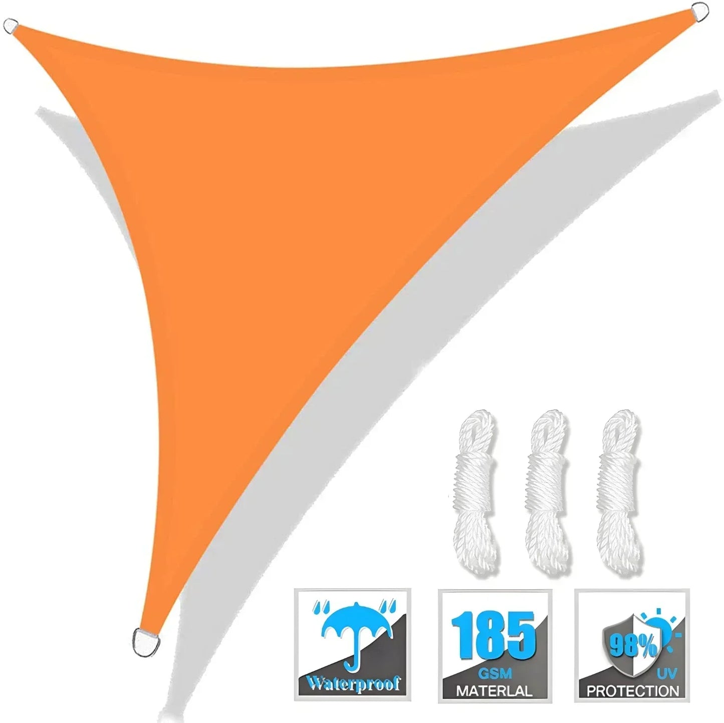 Triangle Sun Shade Sail UV Protection Waterproof Outdoor Patio Shelter