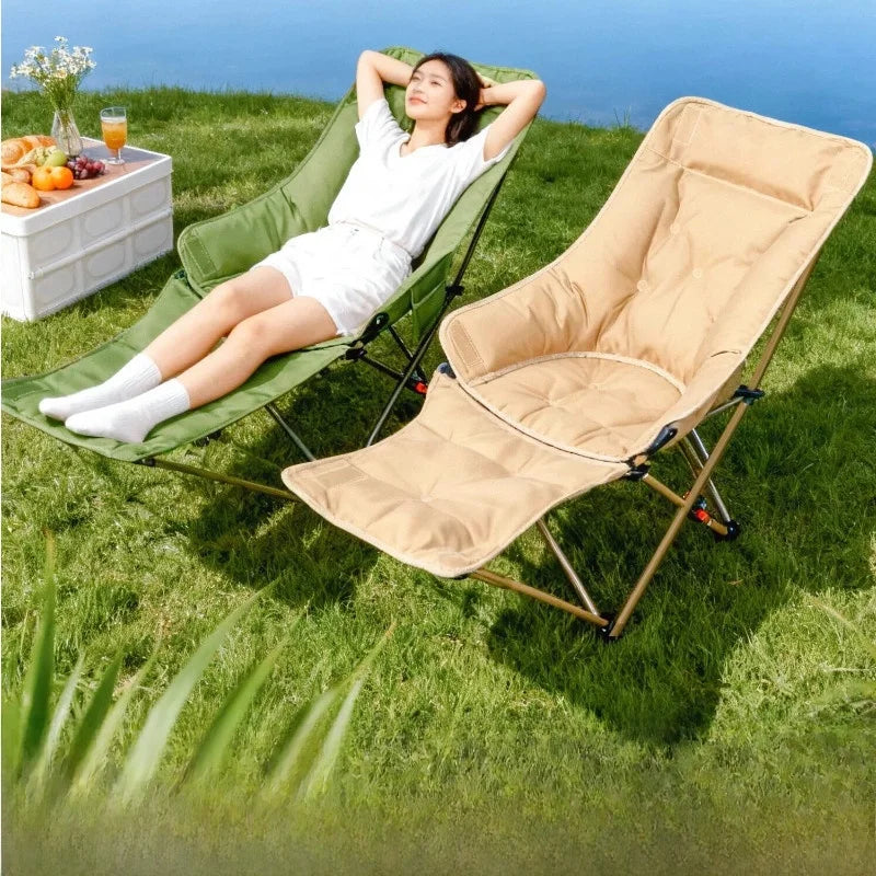 Liushaduola Portable Heavy Duty Folding Outdoor Moon Chair Camping