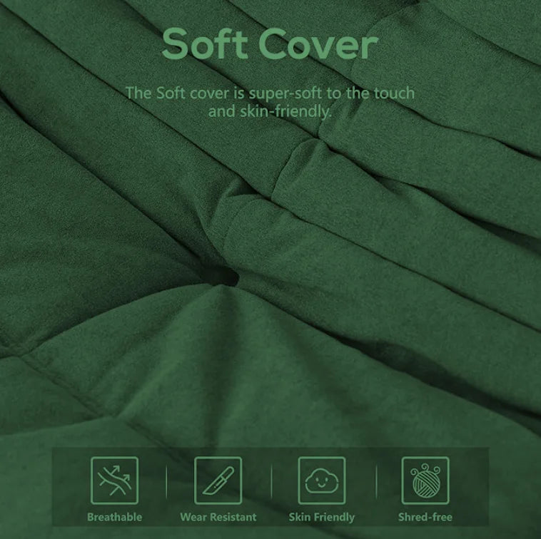 Armless Ergonomic Memory Foam Lounge Beanbag Chair
