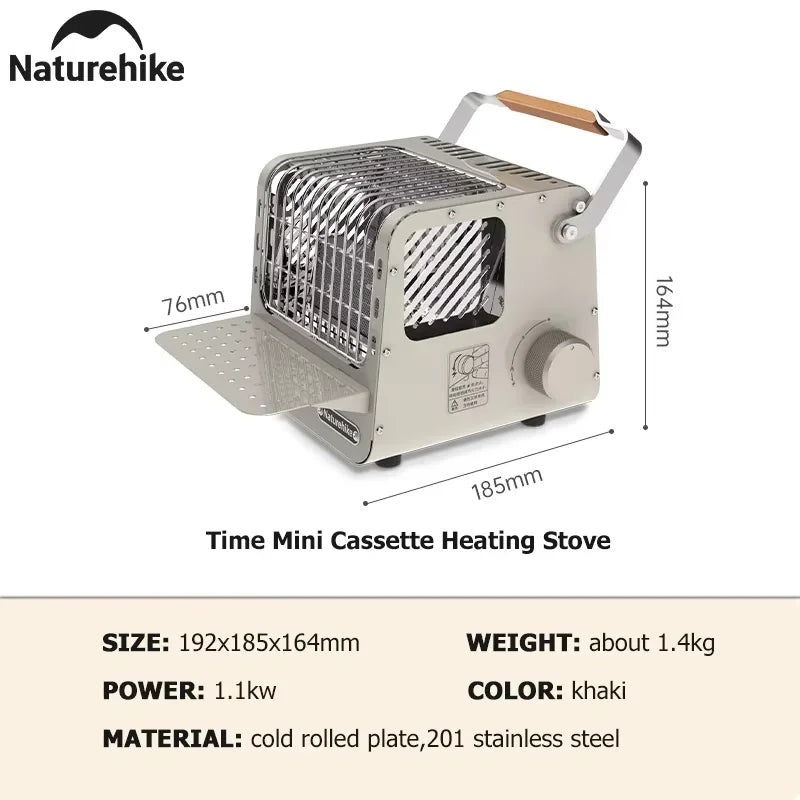 Naturehike Portable Indoor Outdoor Camping Heater Mini Stainless Steel Stove