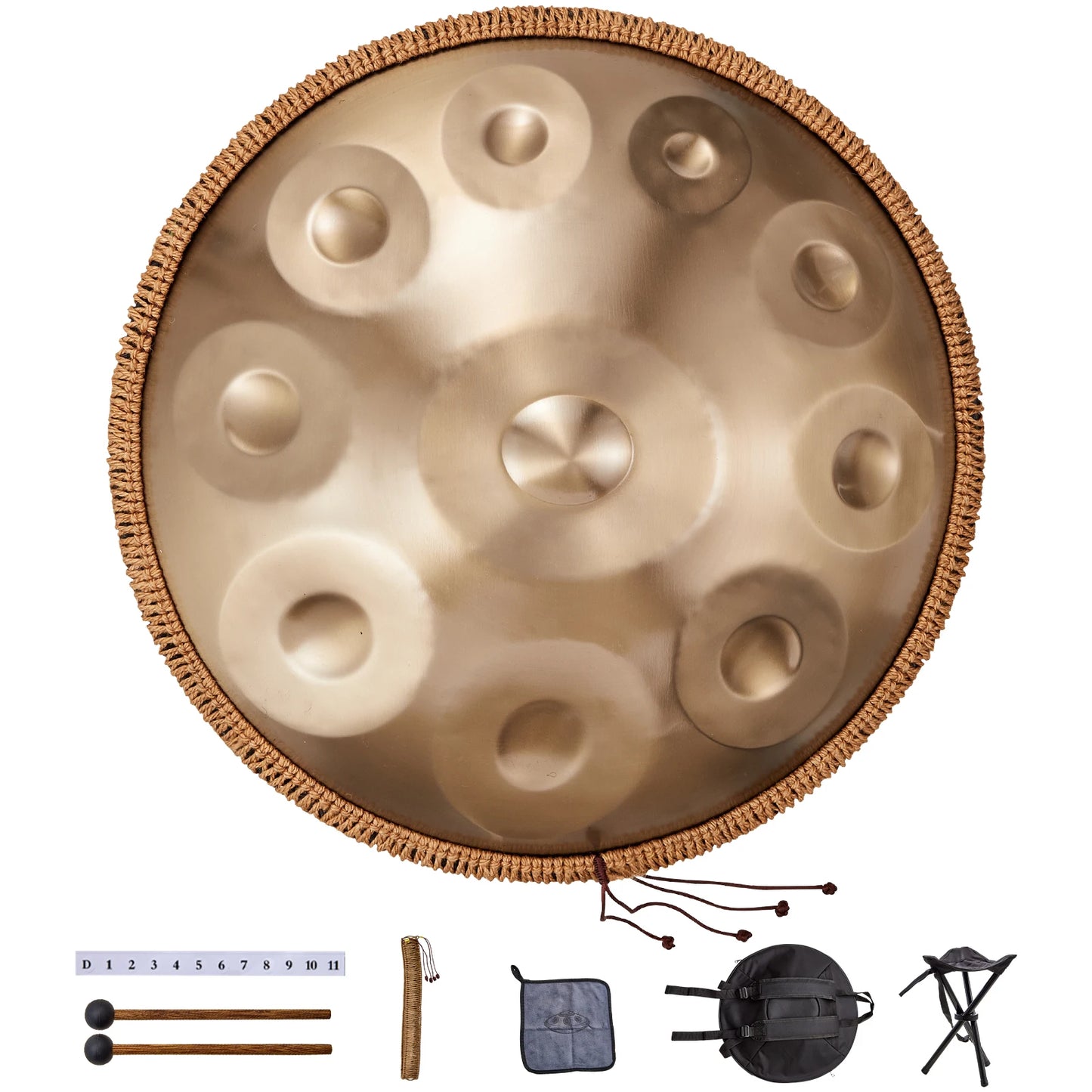 SucceBuy 22 Inch D Minor Handpan Drum With Mallets