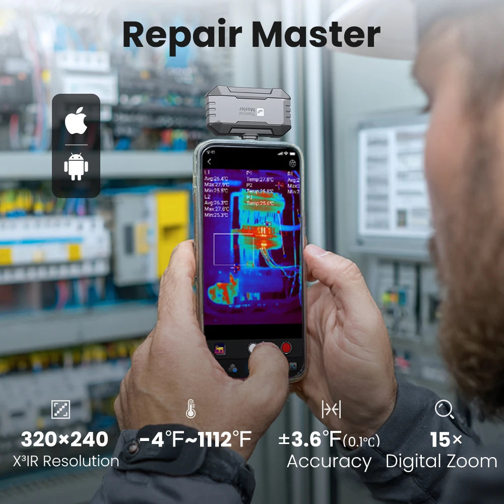 P1 Thermal Imaging Camera For iPhone And Android With 600 C Temp