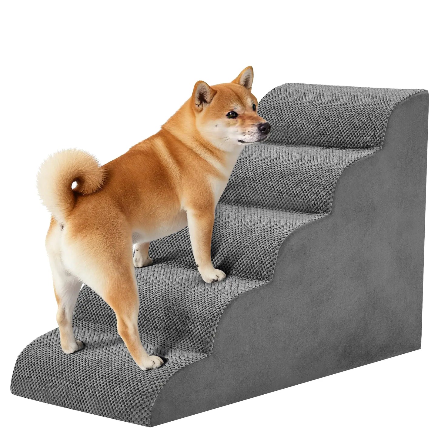 High Density Foam Curved Pet Stairs For Small Dogs And Cats