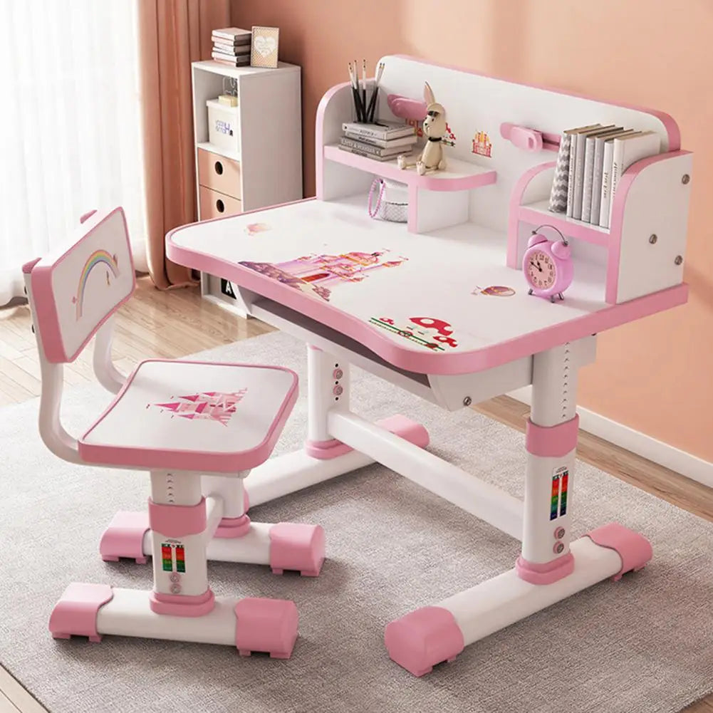 Diowewea Kids Functional Desk And Chair Set With Writing Board
