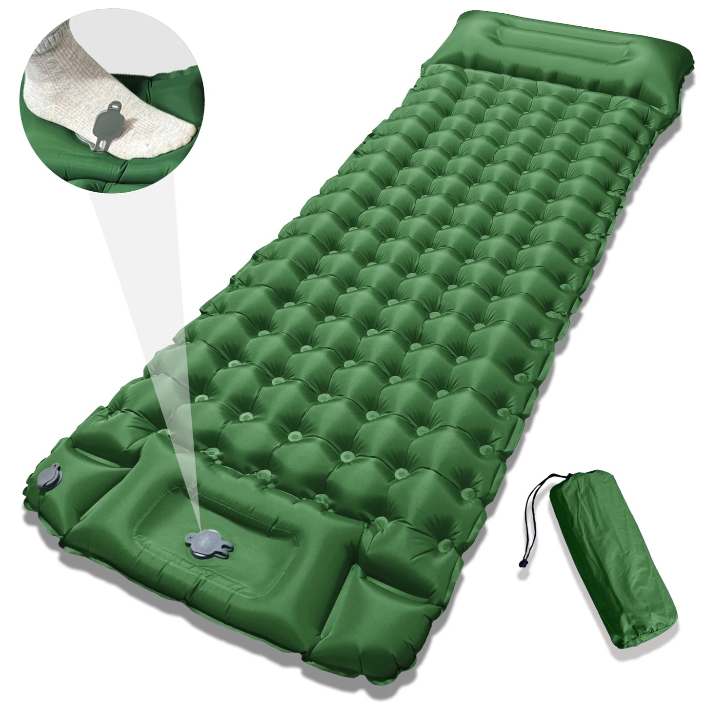 By Insulated Inflatable Mattress With Built In Pump For Winter