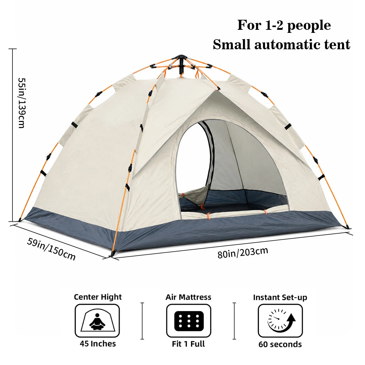 Tribenest Automatic Pop Up Tent Quick Setup Windproof Rain Resistant