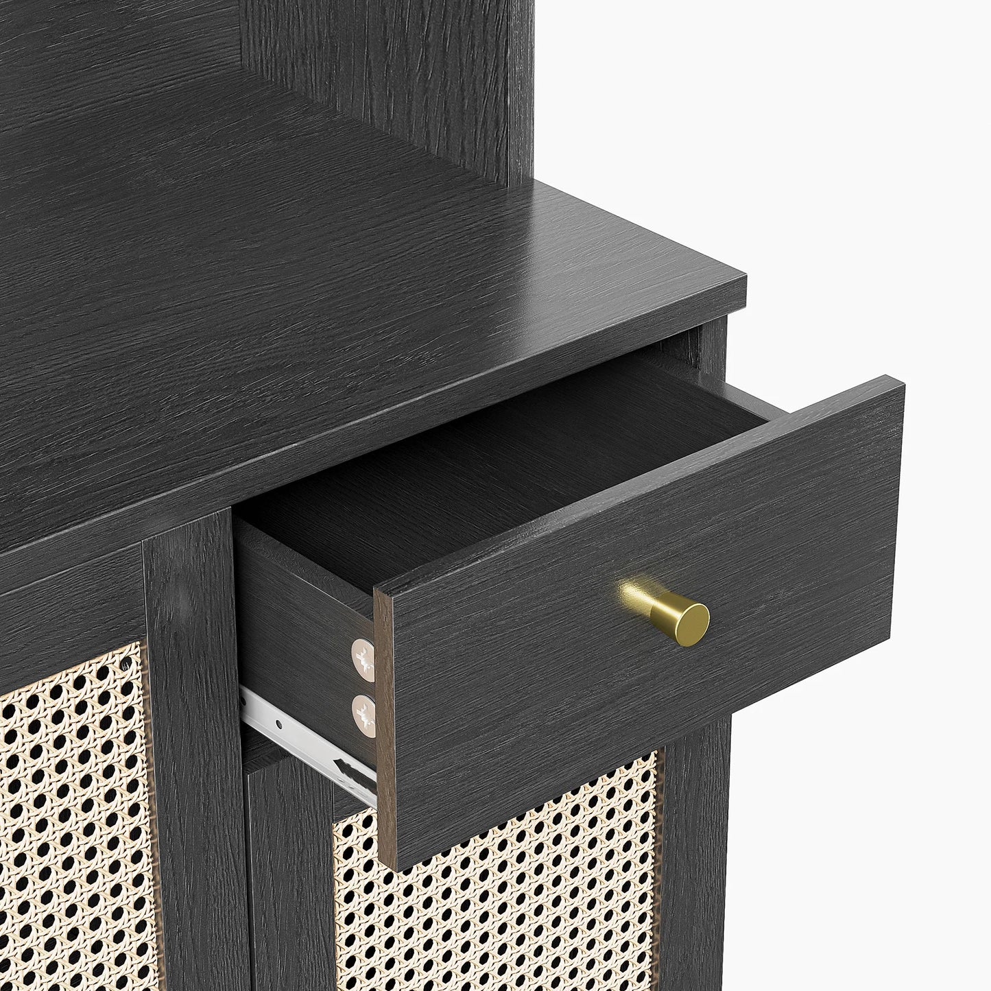 Modern Wooden Tall Storage Cabinet With Countertop
