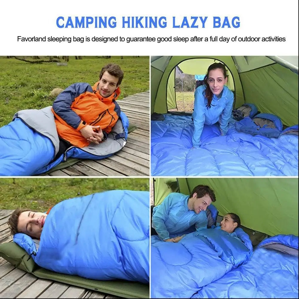 Lightweight Cotton Sleeping Bag 4 Season Warm Camping Backpacking Outdoor