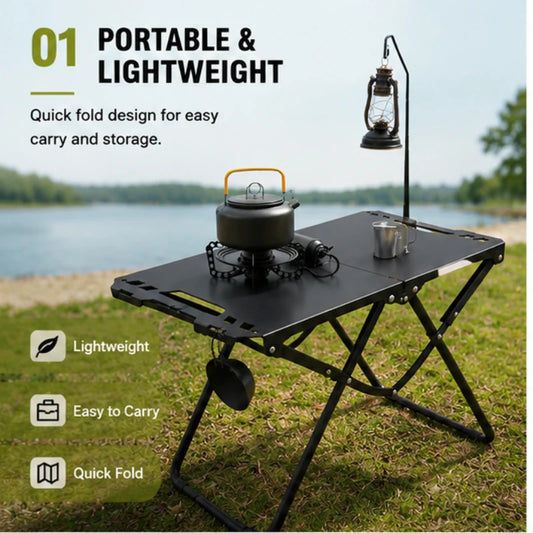 Portable Foldable Outdoor Hanging Side Camping Picnic Hollow Desk