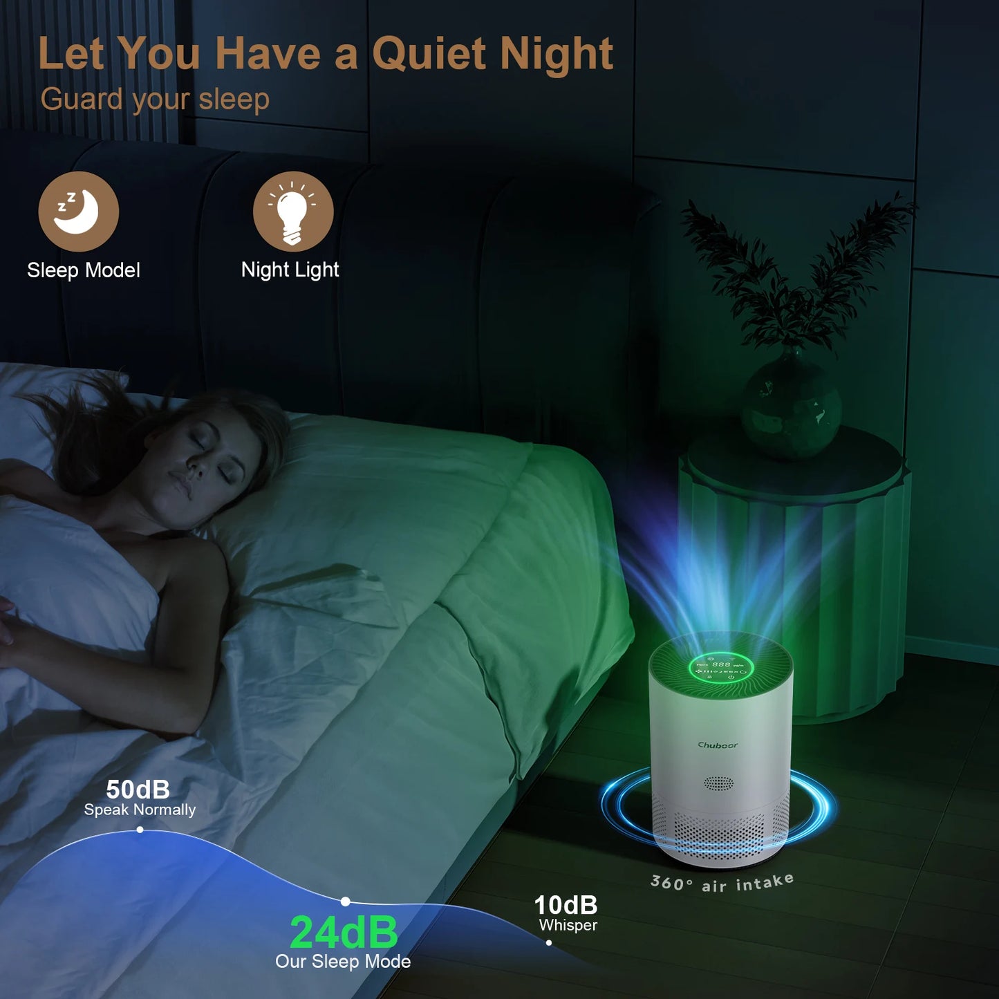 Chuboor Air Purifier With H13 True Hepa And Tuya App