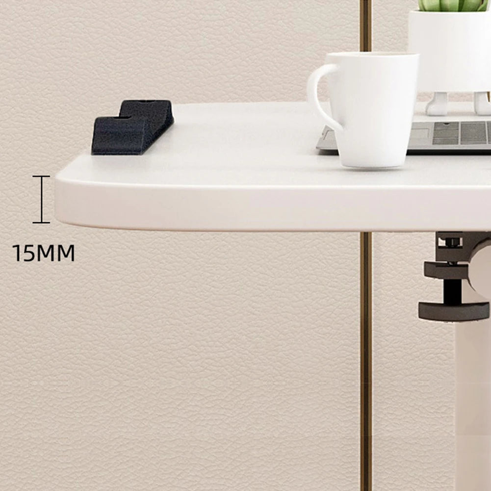 Twister.Ck Adjustable Height Overbed Table With Tilting Desktop Wheels