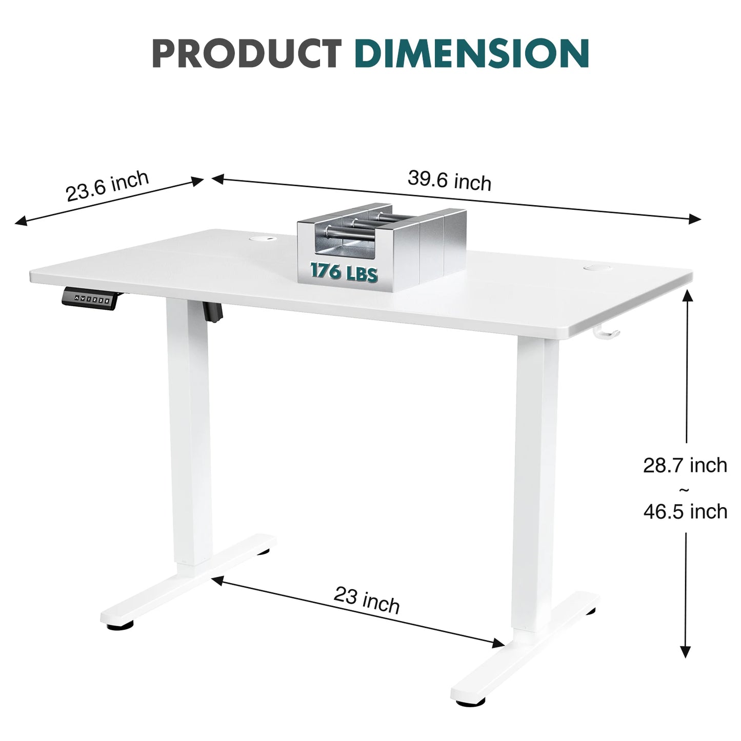 JHK Ergonomic Electric Standing Desk Height Adjustable Office Computer Table