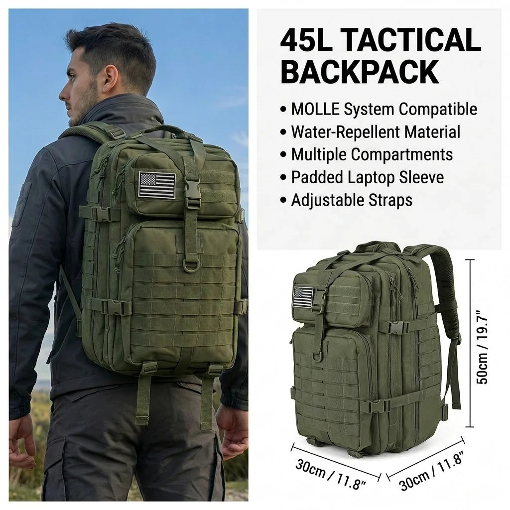 ReFire Gear Tactical Hiking Backpack Outdoor Camping Trekking Water Resistant