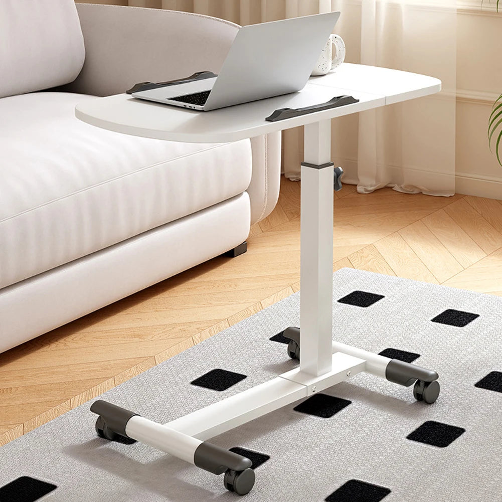Twister.Ck Adjustable Height Overbed Table With Tilting Desktop Wheels