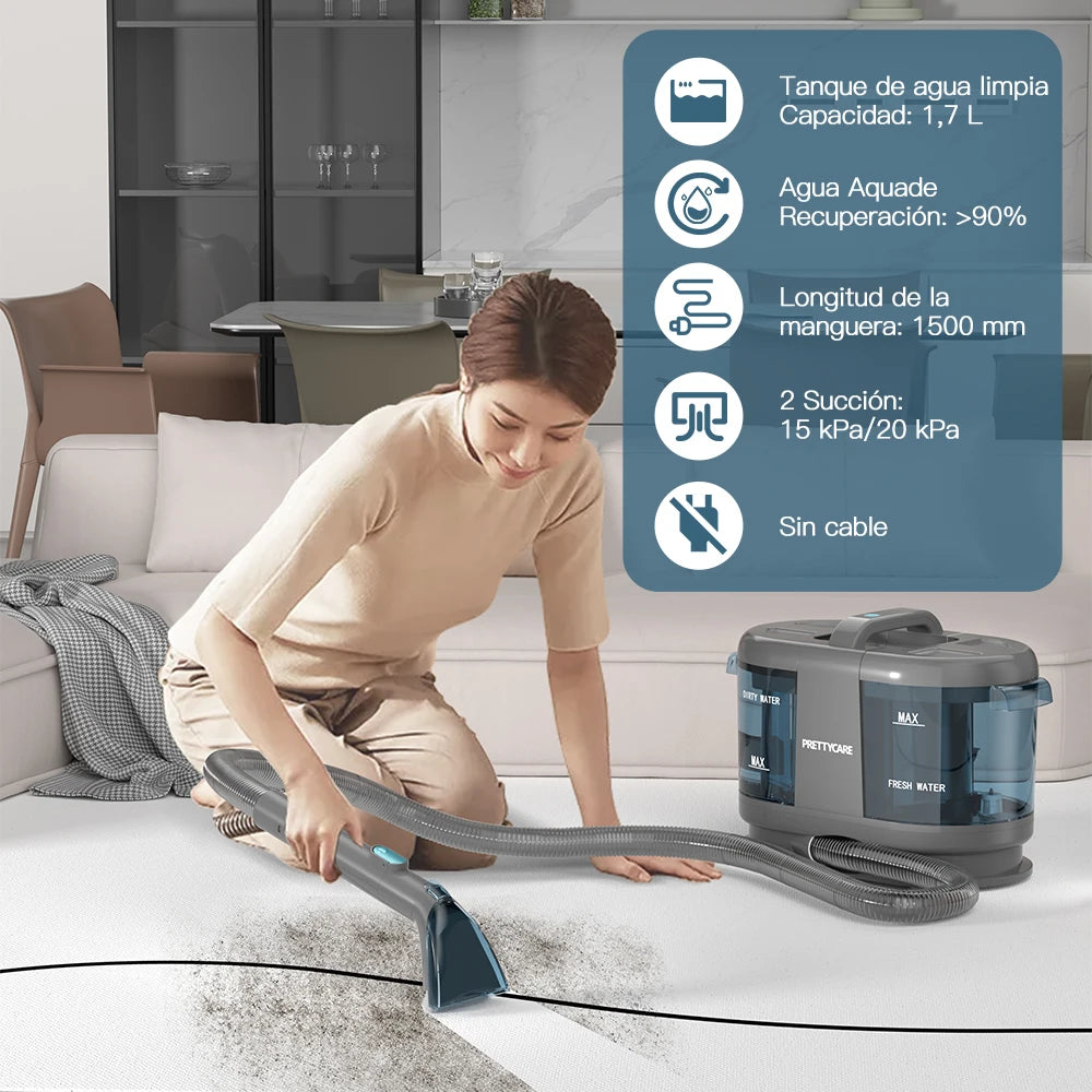 Prettycare Cordless Carpet And Spot Vacuum Cleaner With Wet Sprayer