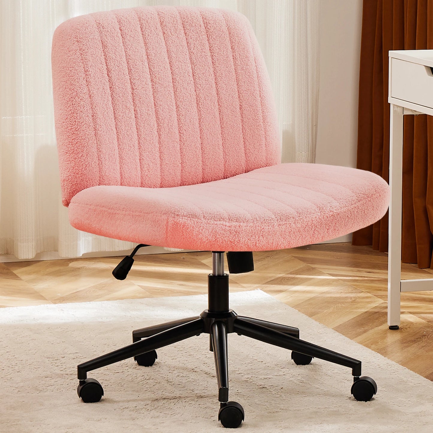 Jhk Armless Adjustable Height Swivel Desk Office Chair With Wheels