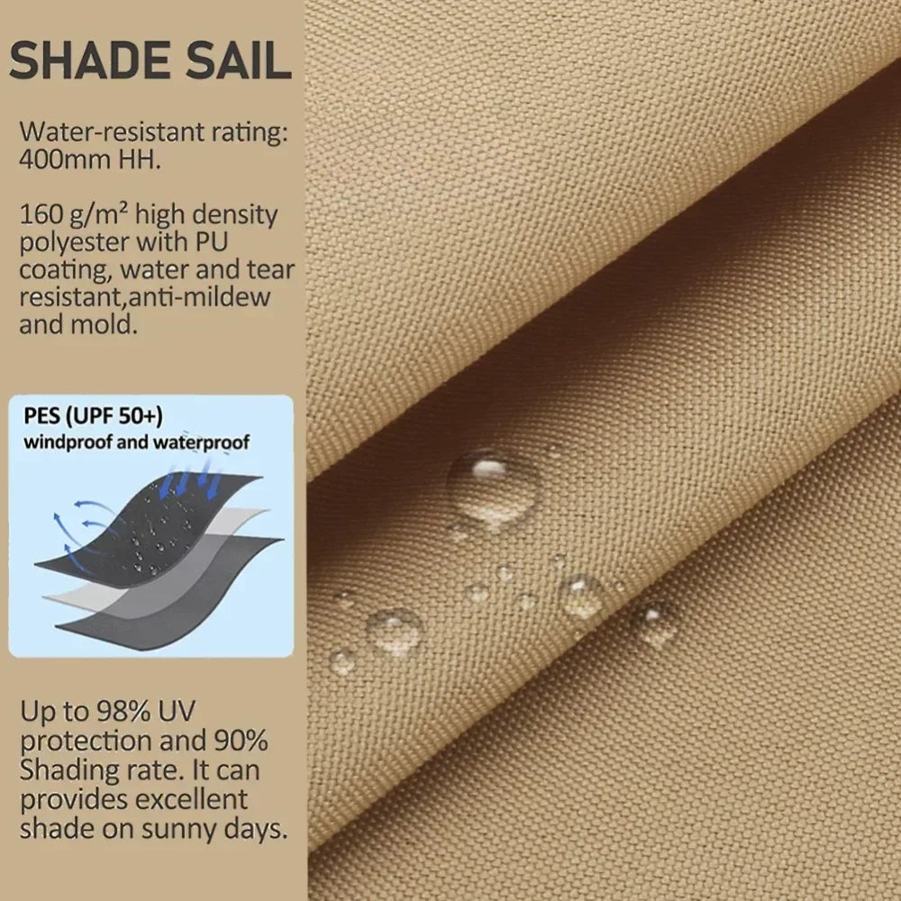 Triangle Sun Shade Sail UV Protection Waterproof Outdoor Patio Shelter