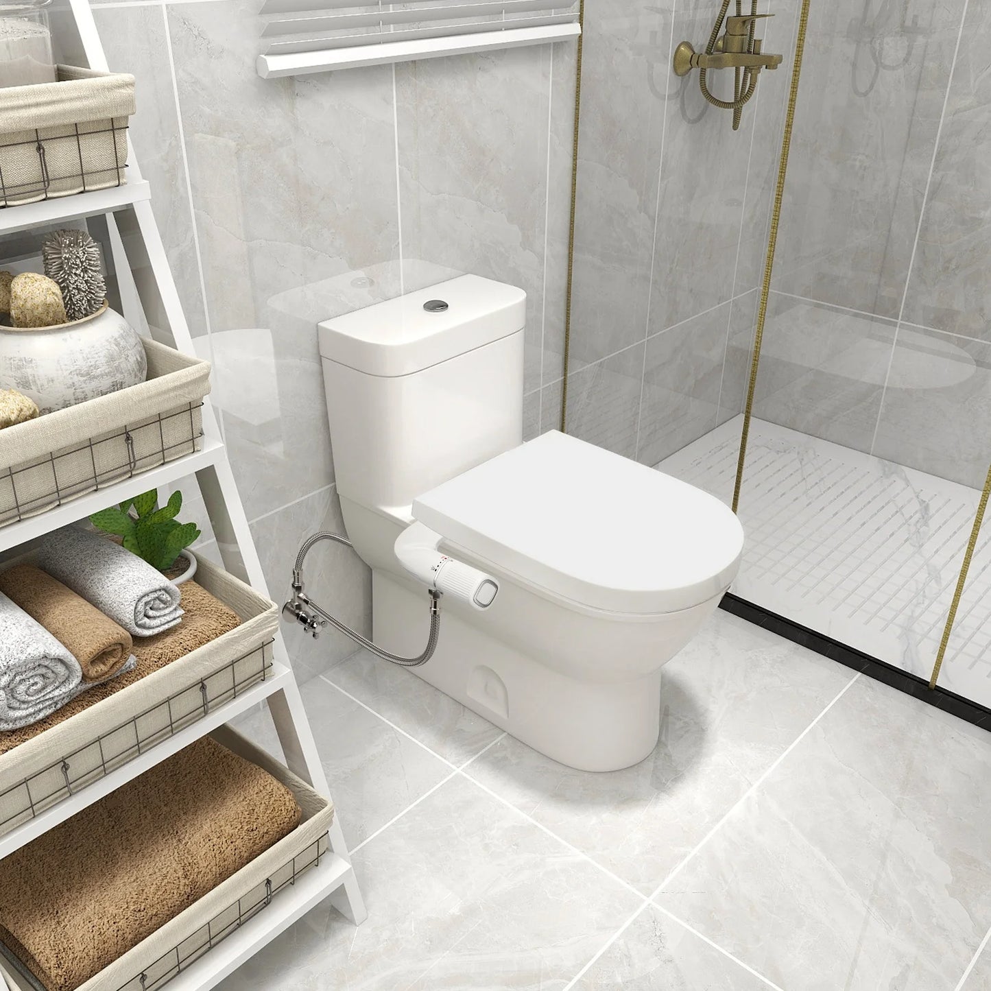 Samodra Dual Nozzle Non-Electric Bidet With Adjustable Water Pressure