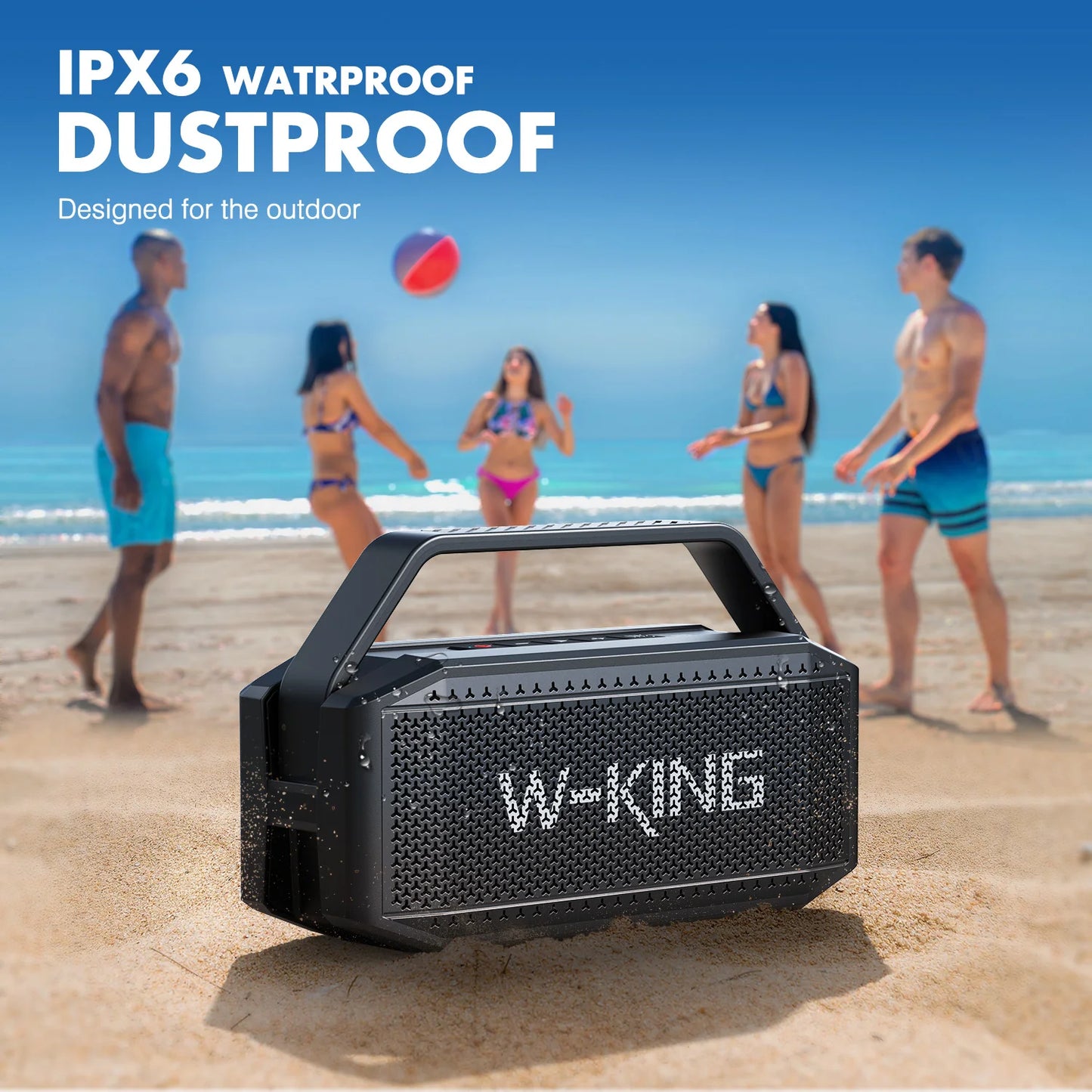W-King D9-1 100W Peak Deep Bass Waterproof Bluetooth Speaker