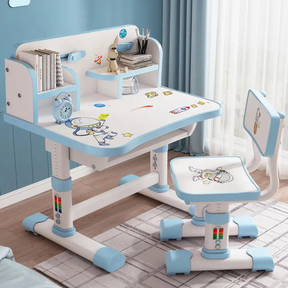 Diowewea Kids Functional Desk And Chair Set With Writing Board