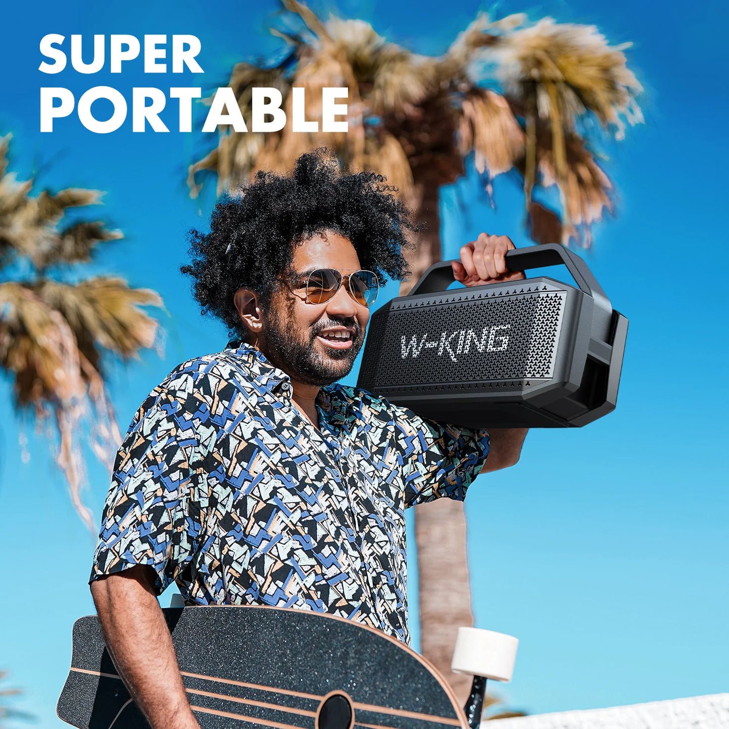W-King D9-1 100W Peak Deep Bass Waterproof Bluetooth Speaker