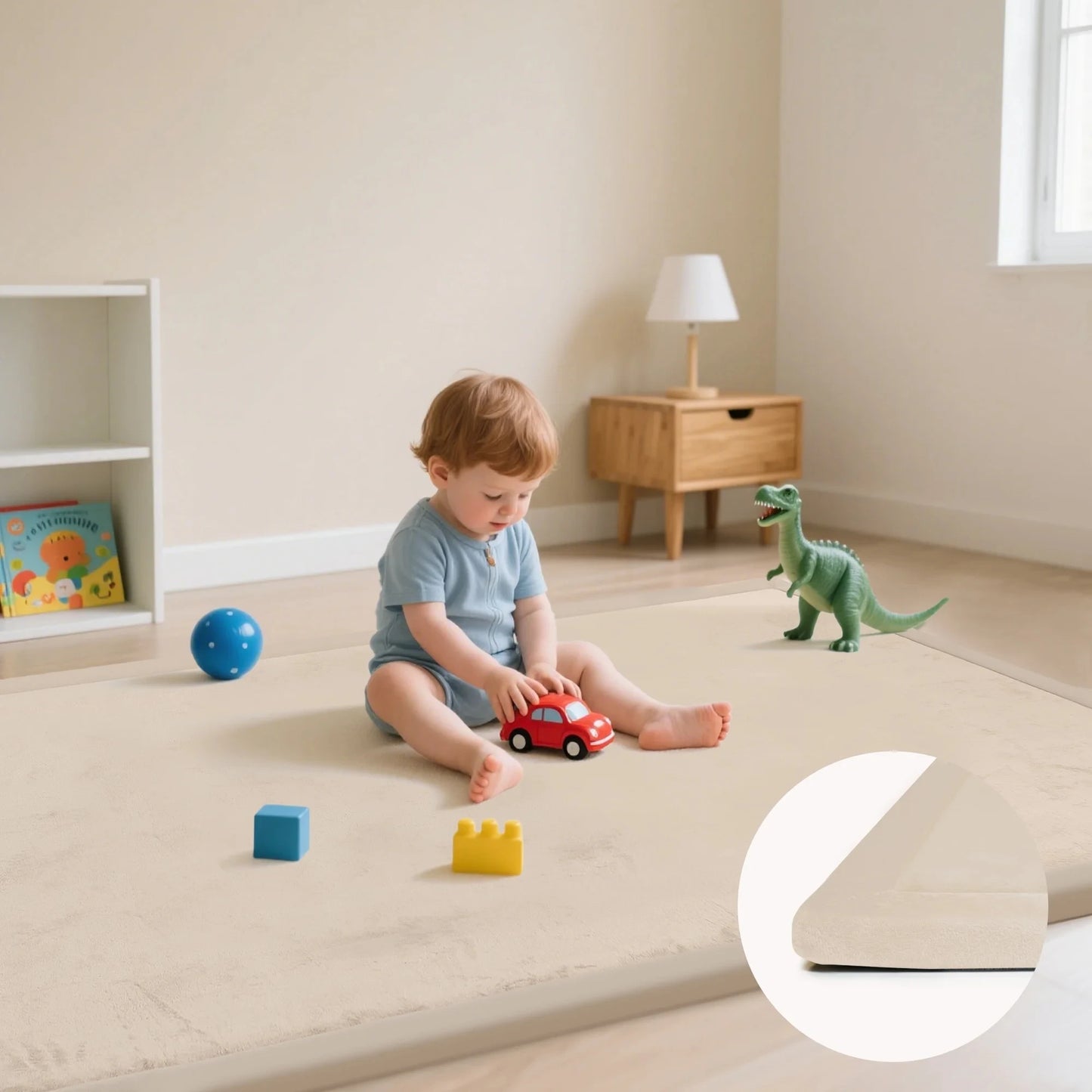 PaPaMat Soft Non Slip Baby Play Mat Flocking Floor Rug