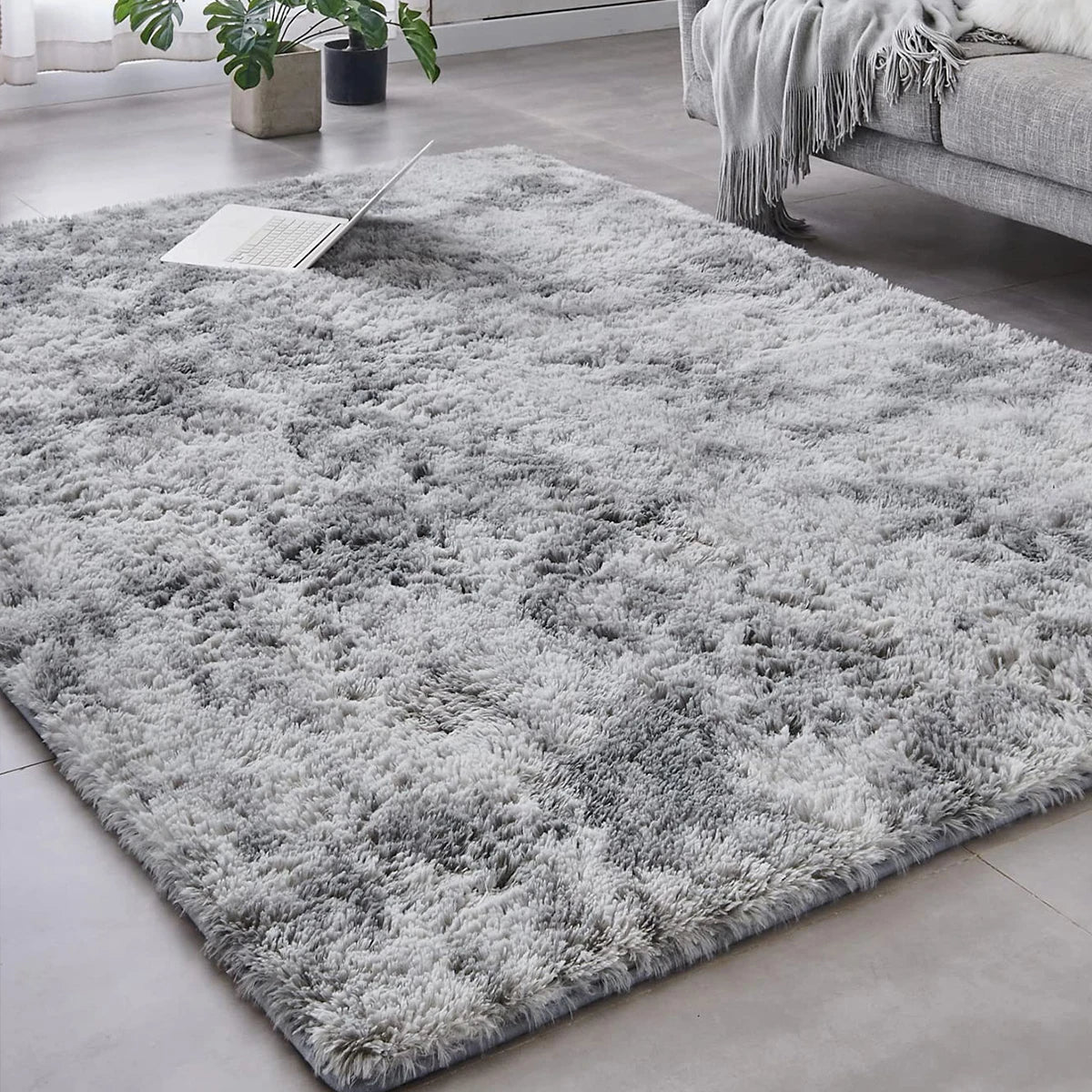 Soft Long Hair Plush Carpet Rug Non Slip Floor Runner