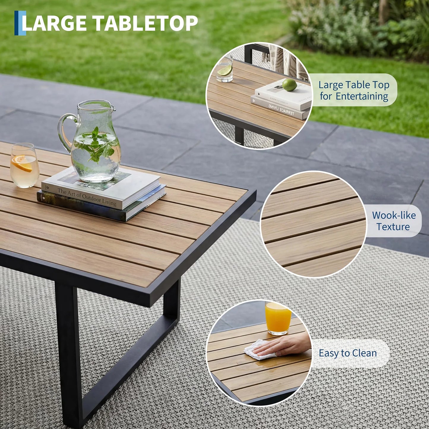 HobbyLane Modern 4 Piece Outdoor Patio Furniture Set
