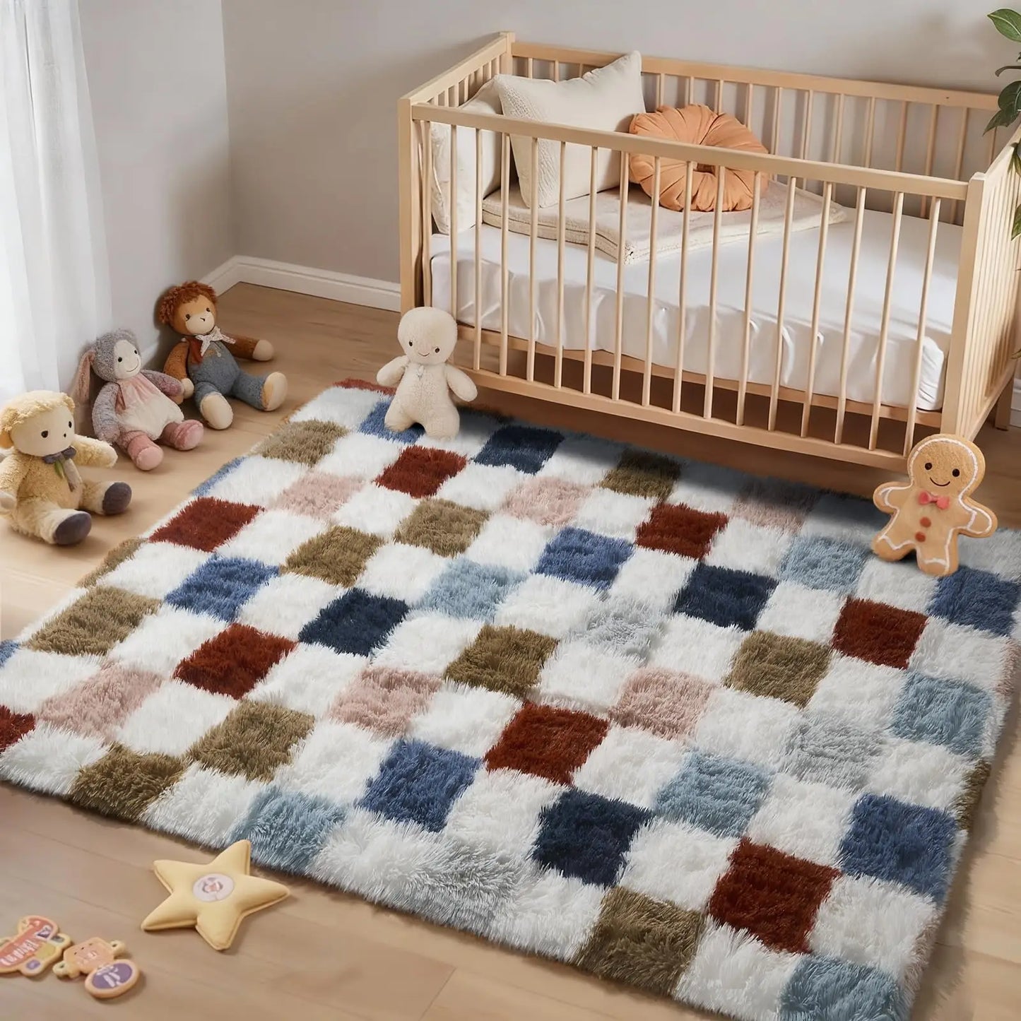 Soft Long Hair Plush Carpet Rug Non Slip Floor Runner