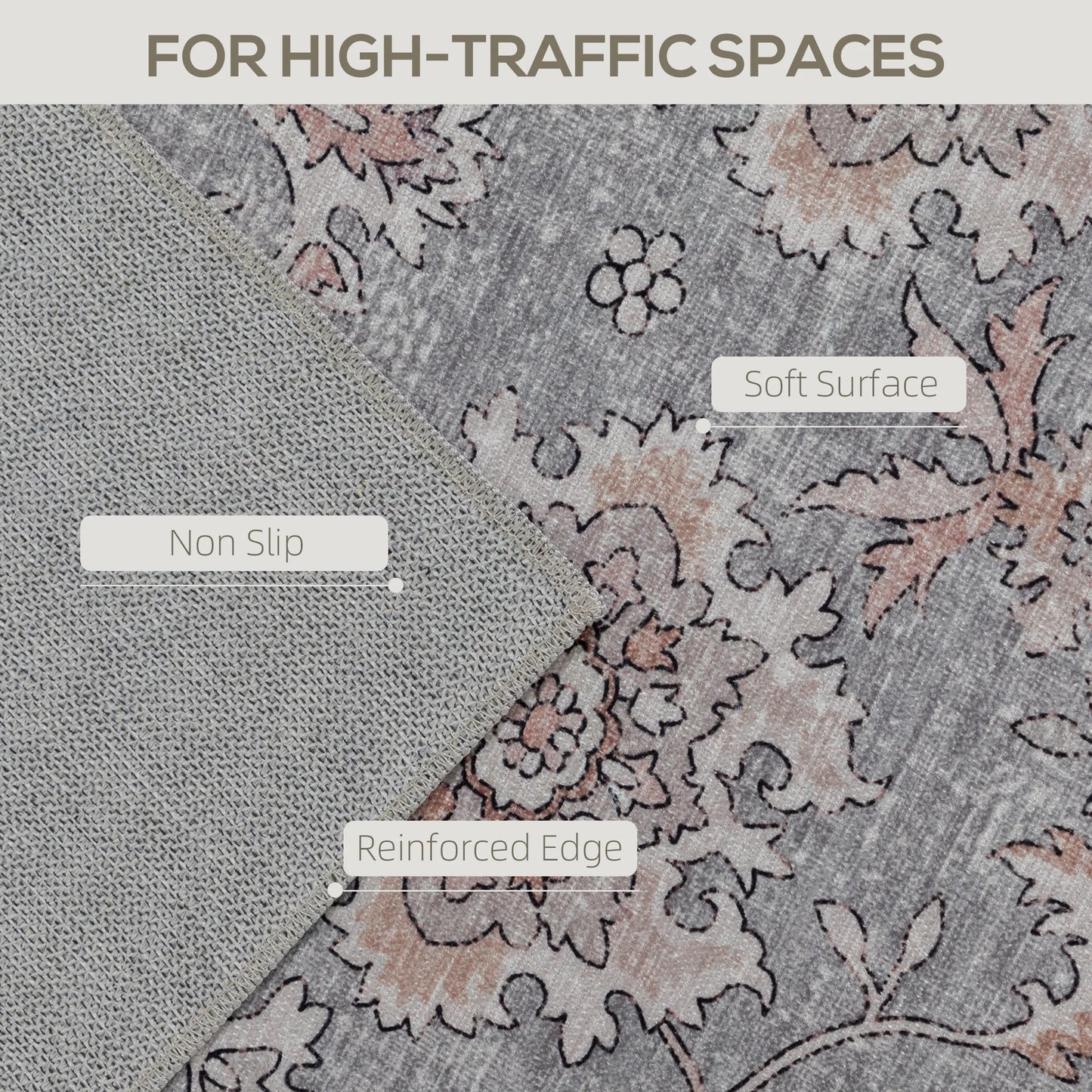 Modern Geometric Pattern Area Rug Machine Washable Non Slip Polyester