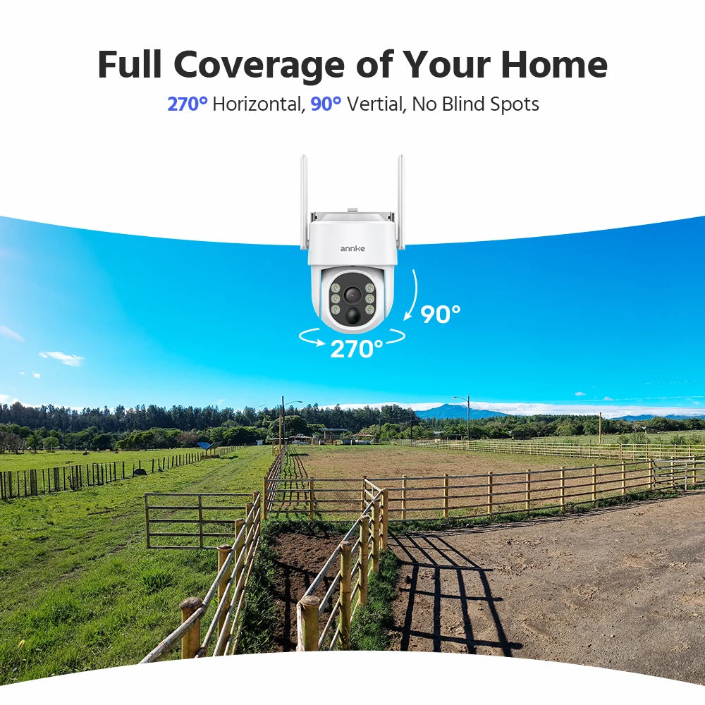 Annke 4MP Solar WiFi Security Camera With PIR Human Detection