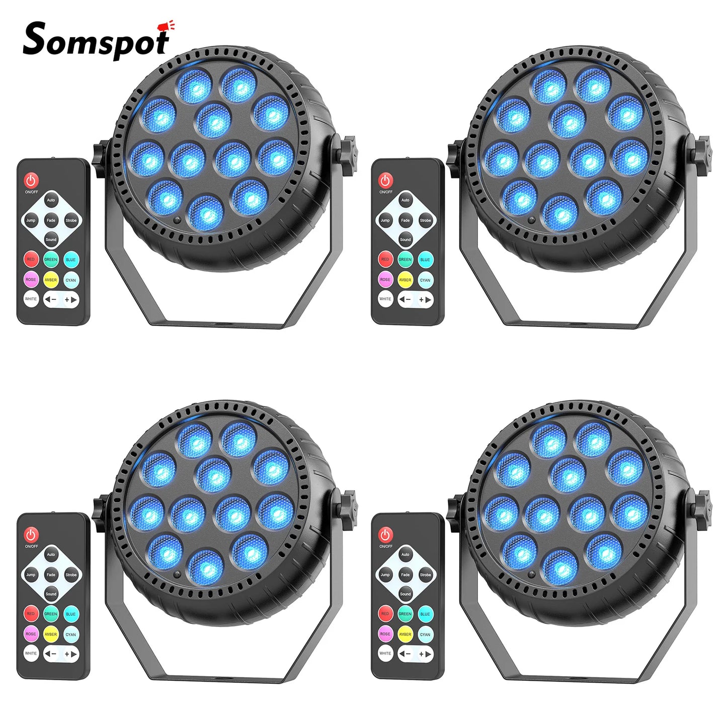 Somspot Led Rgb Par Light With Remote And Dmx Control