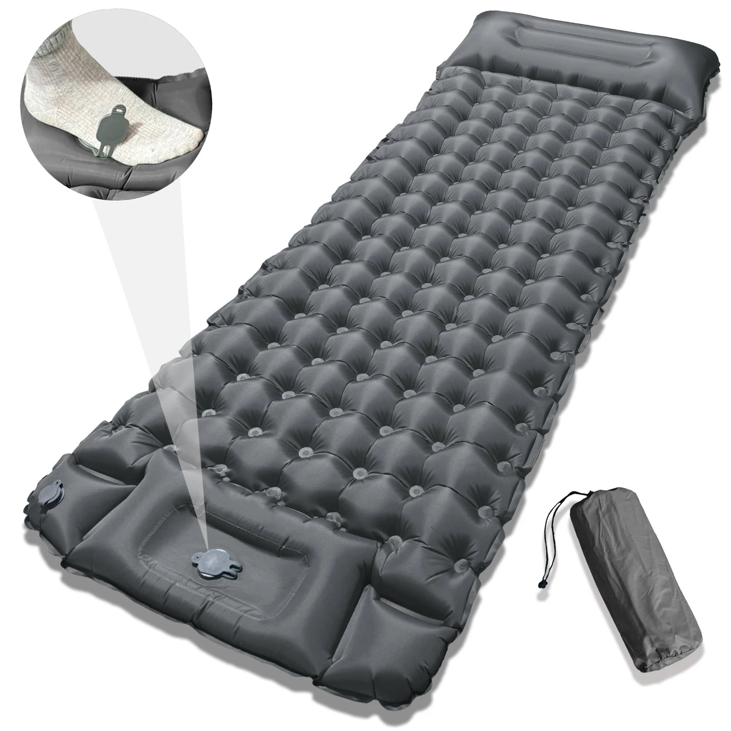 By Insulated Inflatable Mattress With Built In Pump For Winter