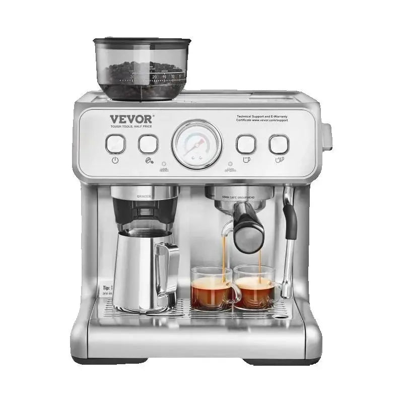 Vevor Semi Automatic Espresso Machine With Built In Grinder
